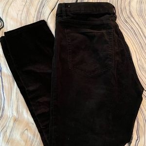 Loft corduroy/velvet black pants